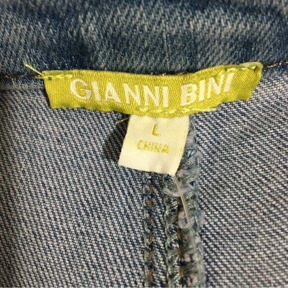 Gianni Bini Blue Wide Flared Jeans Size Large - Picture 7 of 8